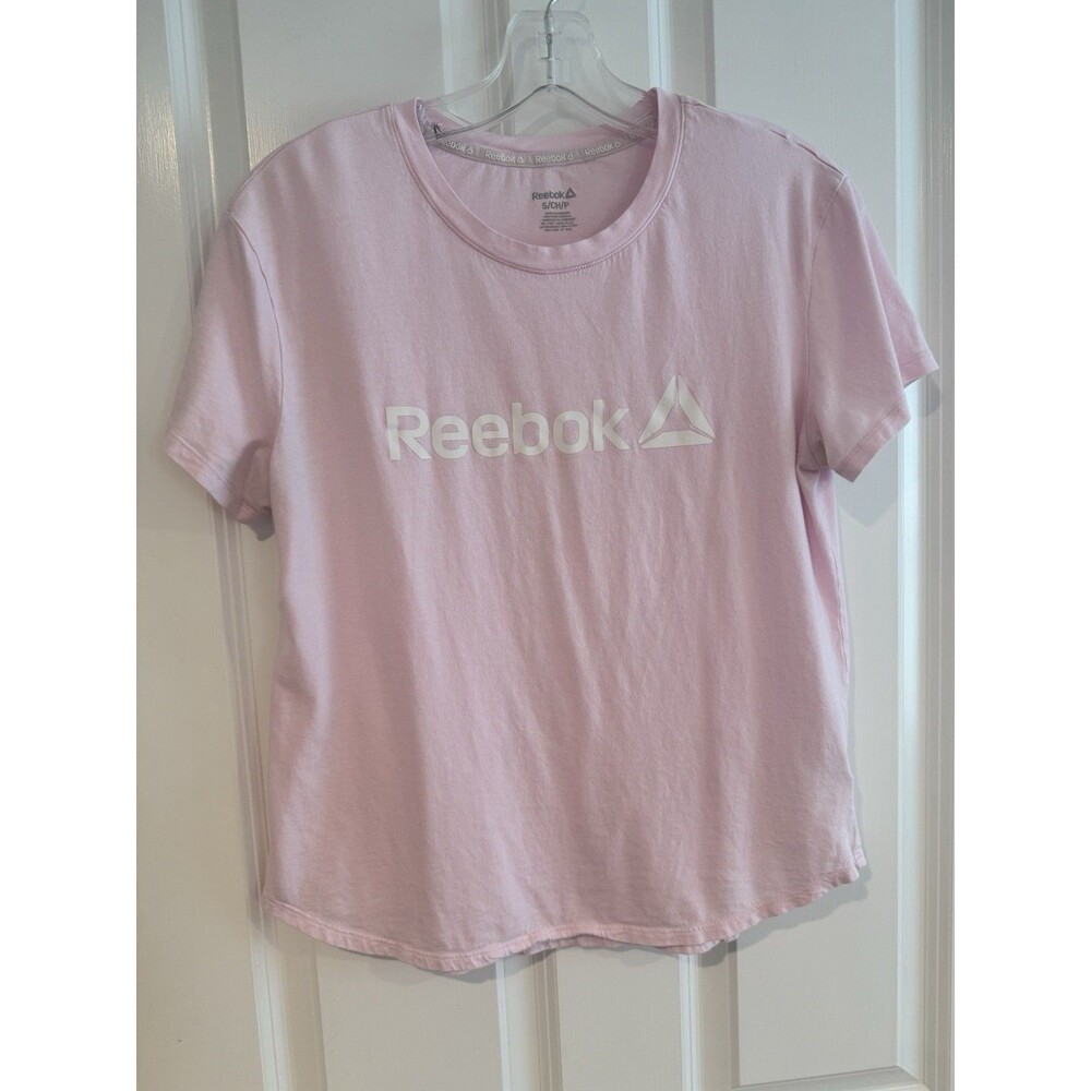 Reebok Pink Lightweight Short Sleeve Crew Neck T-Shirt. Size S/CH/P